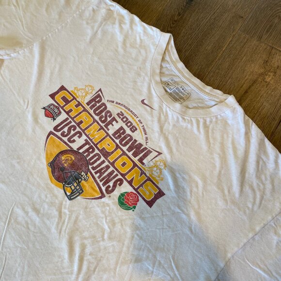 Vintage 2008 Rose Bowl Champions USC Trojans Nike T-Shirt Size XL - Rare Find‎ - Picture 5 of 8
